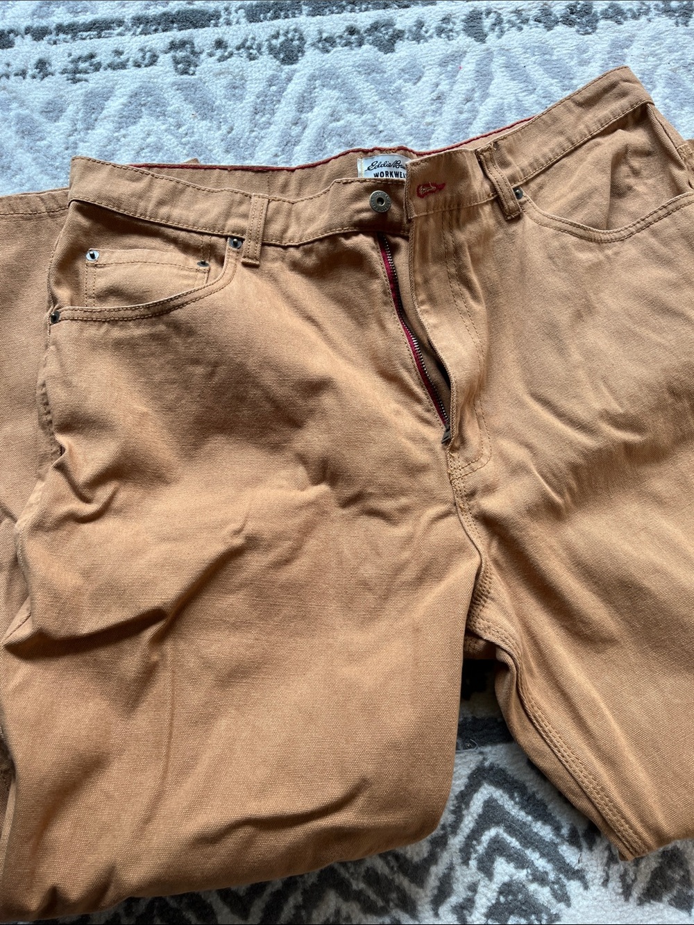 Eddie Bauer Men's Caramel Tan Workwear Pants